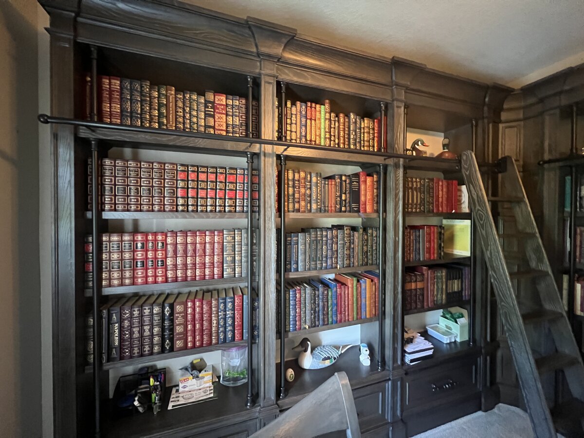 Bookshelf after organizing